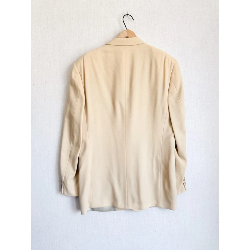 Monsieur‎ Givenchy vtg men's beige wool sport coat jacket 44R